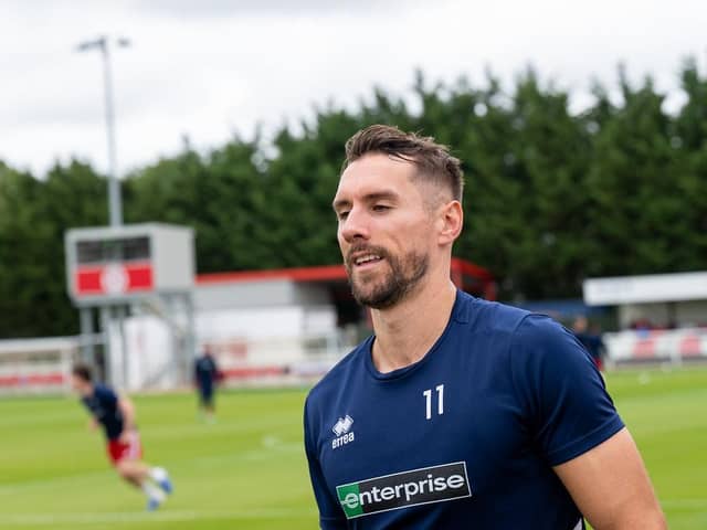 Matt Lowe has been suffering from chronic fatigue, but it's hoped he will be back in action for Brackley Town soon. (Photo credit: Pete Keen)
