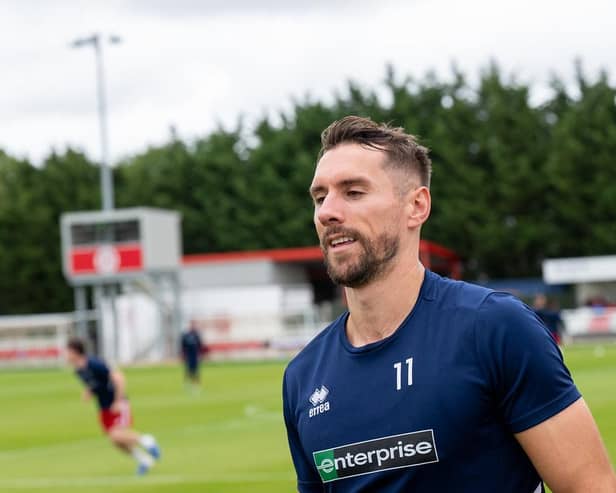 Matt Lowe has been suffering from chronic fatigue, but it's hoped he will be back in action for Brackley Town soon. (Photo credit: Pete Keen)