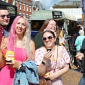 Plenty of happy faces packed out the market place for Banbury's Food and Drink Festival.