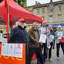 Chipping Norton Labour members held a rally in the town market place in solidarity with the TUC 'cost of living' day of action in London on Saturday