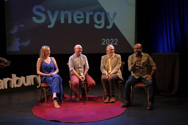 The group Q & A at TEDx Banbury.