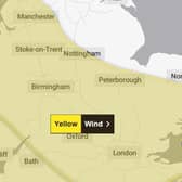 The Met Office has issued a yellow weather warning for strong winds for Banbury today (October 23).