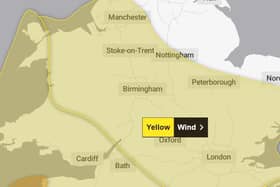 The Met Office has issued a yellow weather warning for strong winds for Banbury today (October 23).