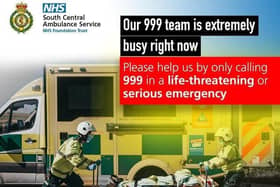 Ambulance service covering the Banbury area declares 'critical incident' due to extreme pressures (photo from SCAS)