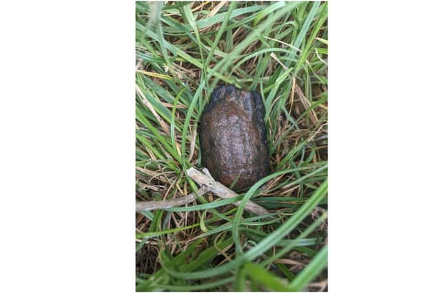 Shane Phillips, a local magnet fisherman, found an old grenade in the Oxford Canal in Banbury yesterday, Sunday May 15.