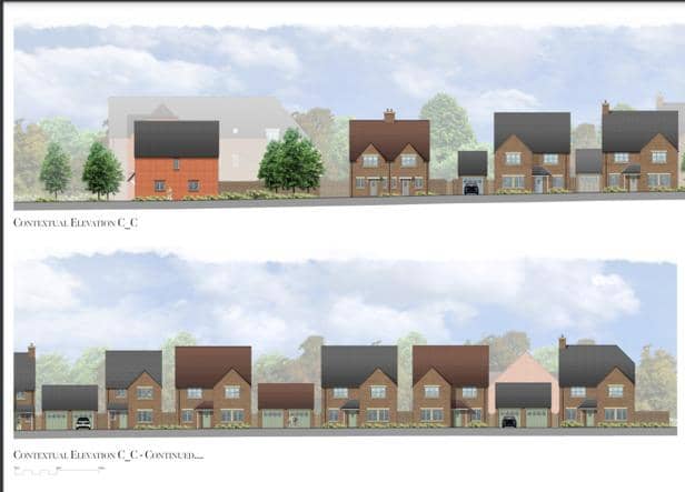 An artist's impression of the proposed homes off Station Road, Cropredy
