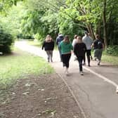 The Mental Health Mates walking group enjoys a stroll around Spiceball Park and the reservoir