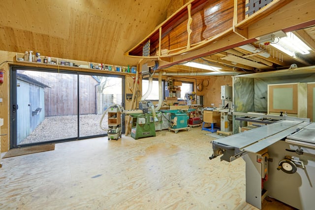 The property features a large onsite workshop that George used to design and build bespoke woodwork.