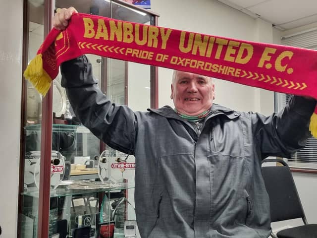 Phil Coles, a long-time supporter of Banbury United FC who will be urging his team on towards Wembley
