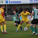 Action from Saturday's game between Blyth Spartans and Banbury, which ended in a 2-2 draw. Photo: BUFC.