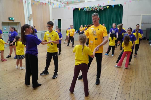 The young dancers brushing up on their waltzes and tangos ahead of the big night.