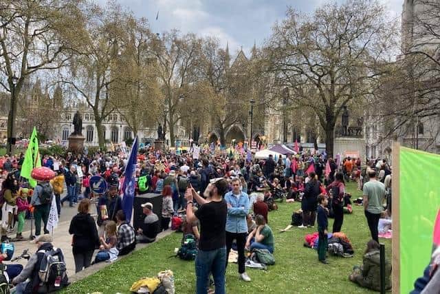 Residents from Banbury were among about 60,000 people who took to the streets of London to demand more action on climate change.