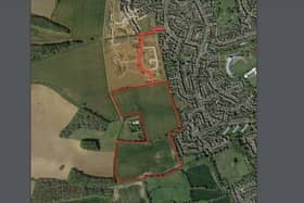 Developers Bloor Homes Western have put forward an outline planning application for 250 homes on the site marked in red.