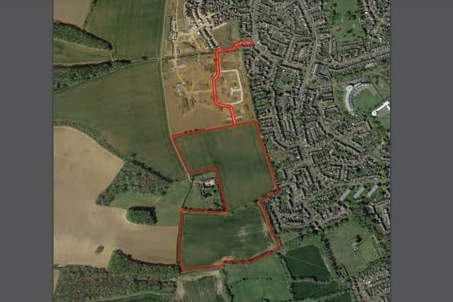 Developers Bloor Homes Western have put forward an outline planning application for 250 homes on the site marked in red.
