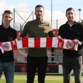 New Brackley boss Roger Johnson with his management team of Kevin Foley (left) and Stephen Ward