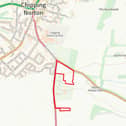The map of the proposed development site in Chipping Norton.