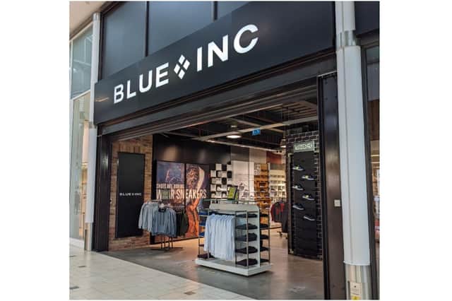 Men’s fashion retailer – Blue Inc – reopens at Banbury’s Castle Quay Shopping Centre (photo from Castle Quay)