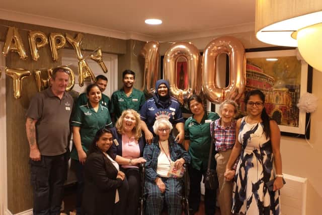Banbury care home resident celebrates her 100th birthday with friends and family.