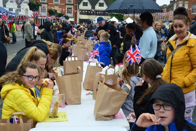 Big Lunch time in Banbury's Market Place