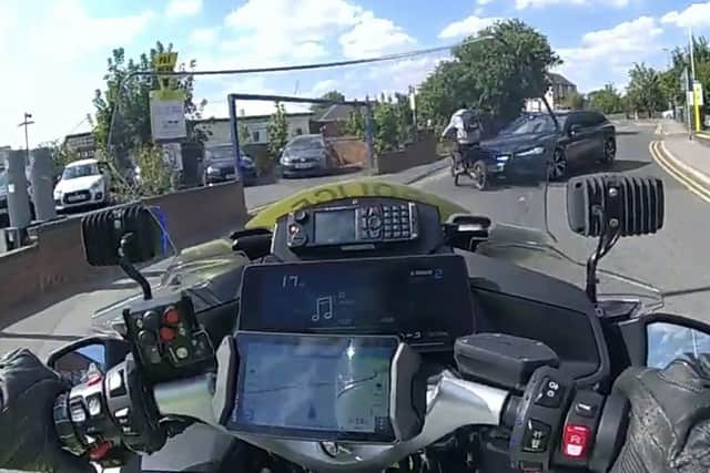 Police arrested an electric motorcycle rider in Banbury on suspicion of carrying a knife, dangerous driving, driving without a licence or insurance, and failing to stop for police.