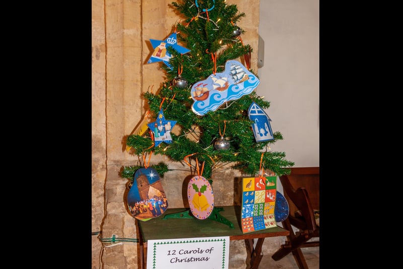 One of the fantastic trees which featured hand knitted decorations.