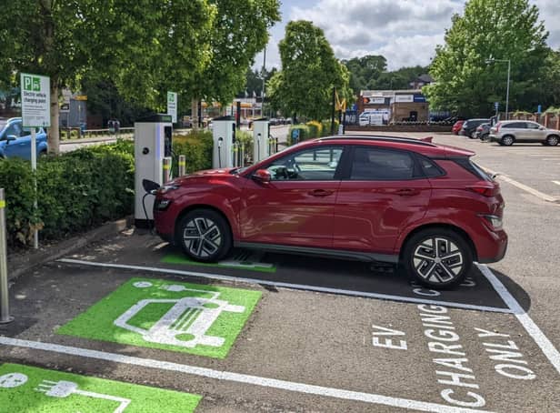 The new e-vehicle chargers in the Windsor Street Car Park, Banbury