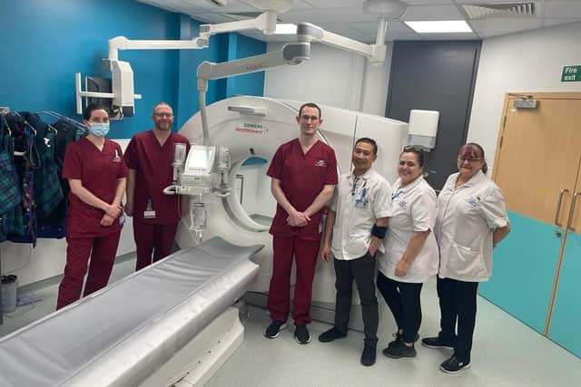 The new CT scanner at the Horton General Hospital.