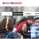 The home page of the new UK Help for Ukraine website created by DCS Group of Banbury