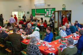 Around 50 village residents enjoyed the Christmas meal.