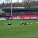 Volunteers have helped get Banbury United's new stand in place to ensure they met the ground criteria to remain in the National League North next season