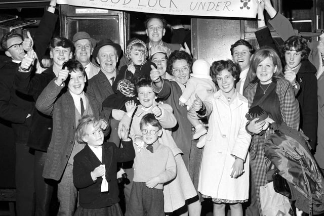 The Morrison family leave Waverley Station bound for a new life in Australia in October 1964.