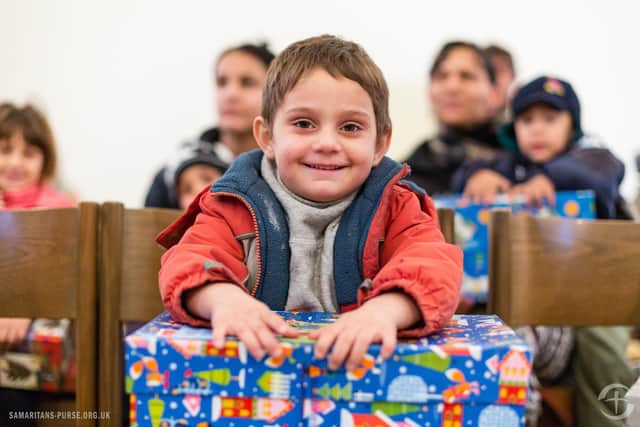 Children in Serbia enjoy their shoebox of Christmas gifts