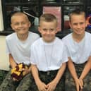 ‘White Knight Marines’ (left to right) Oscar Lewis, Louis Emmett, Henry Bennett and Cameron Waters.