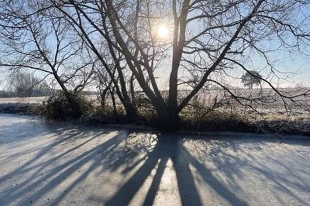 Stunning pictures of frozen lakes and snow covered fields that were taken by reader Maureen Godspeed on her walks around the Banbury countryside.
