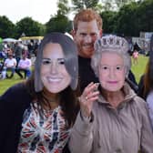 Jacqui, Jenny, Ruth and David are Kate, Harry, The Queen and Meghan at the Jubilee celebrations in Banbury