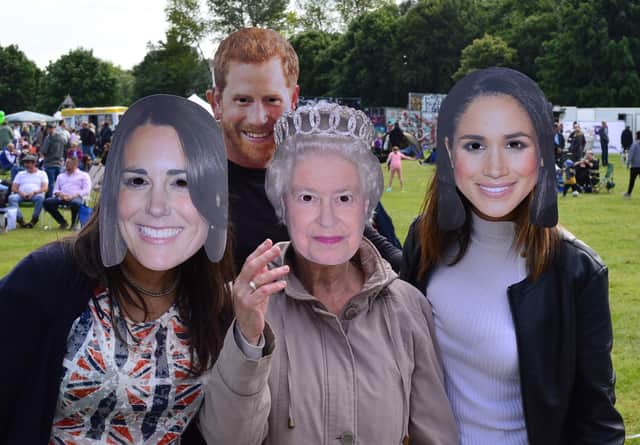 Jacqui, Jenny, Ruth and David are Kate, Harry, The Queen and Meghan at the Jubilee celebrations in Banbury
