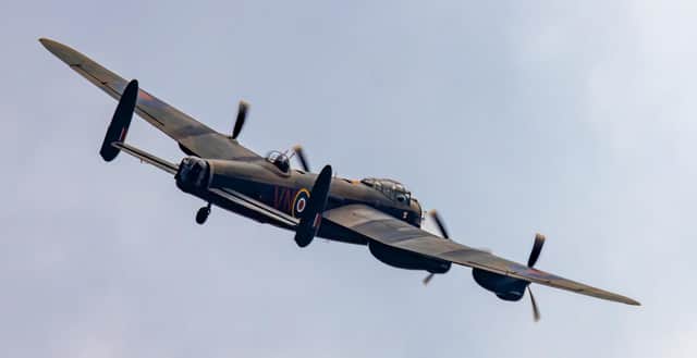 This amazing photo of the Lancaster bomber, flying over Banbury's Battle of Britain Parade, was captured by Dan Hewitt