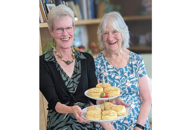 Hardworking superstar volunteers Dot Tagg and Pat Russell were treated to an afternoon tea for their years of volunteering for Katharine House Hospice.