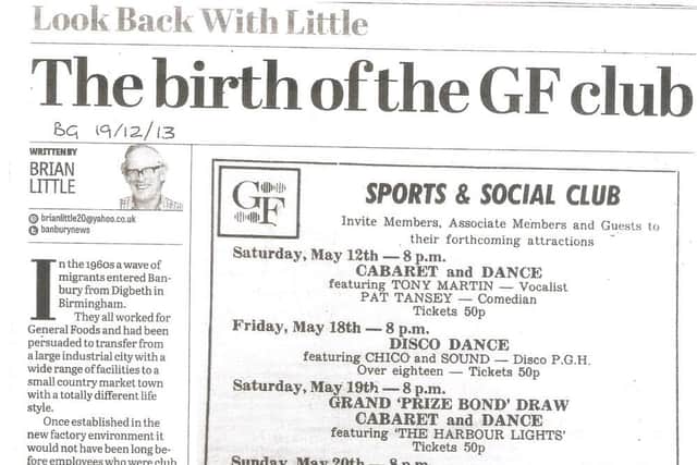 The late Brian Little's feature on the establishment of GF Sports and Social Club
