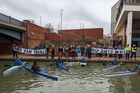 Last weekend's protest against sewage being discharged into the Banburyshire waterways, held at the Banbury lock