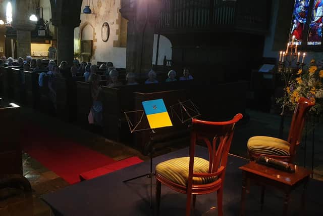 The St Peter's and St Paul's Church during last year's concert for Ukraine.