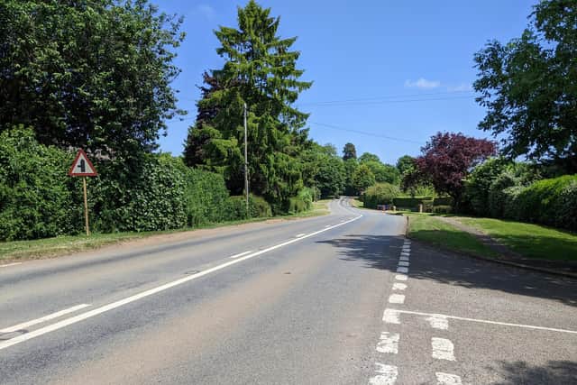 The A422 at Wroxton is one of a number of county roads due to have reduced speed limits from 30mph to 20mph