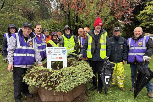 Banbury Rotary Club members, with Banbury Town Council, have planted thousands of crocus bulbs
