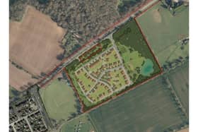 An image of the submitted plans for the land south of Banbury Road in Chipping Norton.