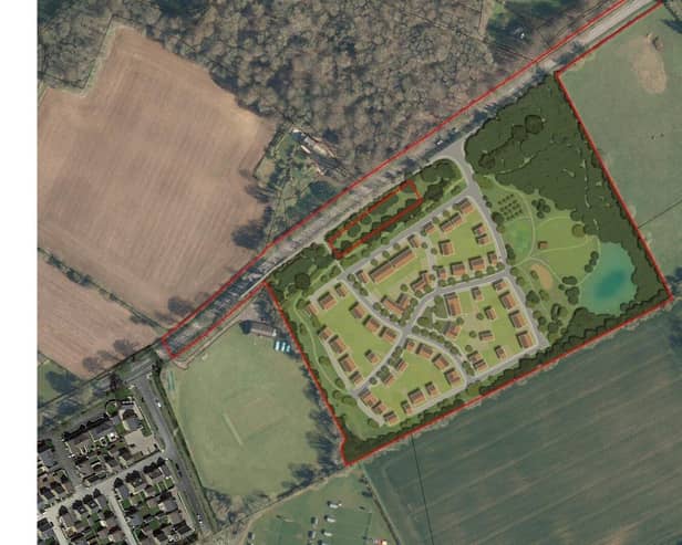 An image of the submitted plans for the land south of Banbury Road in Chipping Norton.