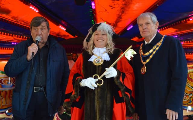 Mayor Strangwood and chairman of Cherwell District Council Cllr Sibley opening the fair on Wednesday afternoon.