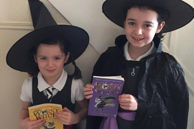 Sheffield girls Betsy and Lily Holt dressed up as The Worst Witch for World Book Day. If your youngster doesn't have a witch's hat from Halloween, you can make one with black card - there are instructions and a template on the World Book Day website. Then add a pinafore dress, school shirt, tights and boots. You can also make a broomstick if you can find a long cardboard tube and some twigs.