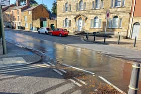 A new water leak at the site of the fountain that closed the road for days when a mains pipe broke in the summer