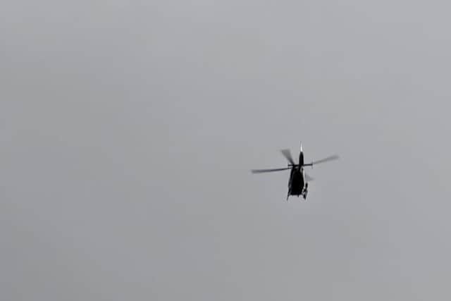 The Thames Valley Police helicopter overhead on Saturday, locating motorcycles causing problems on Bretch Hill