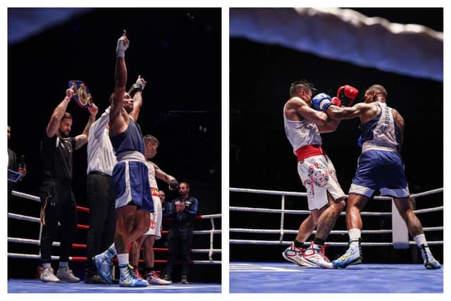 Banbury boxing star Marlon ‘Mr Magic’ Gray-Deacon successfully defended his Masters Boxing world title against a tough opponent in Germany. (Credits Morgan Edwards)